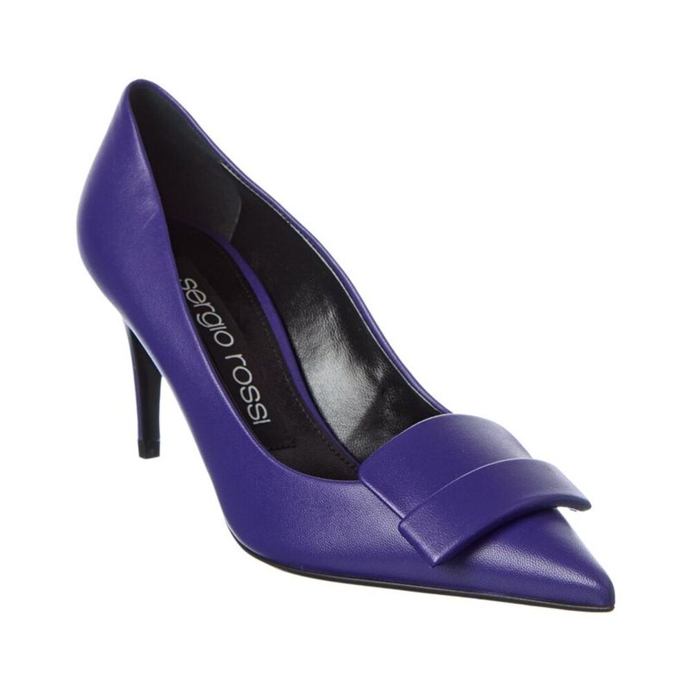 Sergio Rossi 75 Leather Pump, Purple